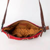 ADBG1008 American Darling Handwoven Saddle Blanket Crossbody Bag Genuine Leather Trim