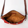 ADBG1008 American Darling Handwoven Saddle Blanket Crossbody Bag Genuine Leather Trim