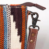 ADBG1009 American Darling Handwoven Saddle Blanket Crossbody Bag Genuine Leather
