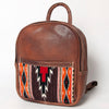 ADBG1010 American Darling Handwoven Saddle Blanket Leather Backpack Western Genuine Leather
