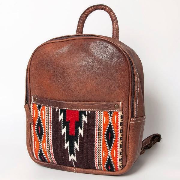 ADBG1010 American Darling Handwoven Saddle Blanket Leather Backpack Western Genuine Leather
