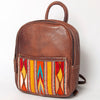 ADBG1010 American Darling Handwoven Saddle Blanket Leather Backpack Western Genuine Leather