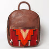 ADBG1010 American Darling Handwoven Saddle Blanket Leather Backpack Western Genuine Leather