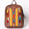 ADBG1011 American Darling Handwoven Saddle Blanket Leather Backpack