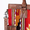 ADBG1013 American Darling Handwoven Saddle Blanket Leather Tote Bag Western Style
