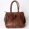 ADBG1013 American Darling Handwoven Saddle Blanket Leather Tote Bag Western Style