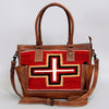 ADBG1017 American Darling Handwoven Saddle Blanket Leather Tote Bag Western Cowgirl Handbag