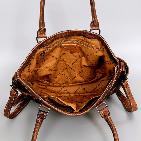 ADBG1017 American Darling Handwoven Saddle Blanket Leather Tote Bag Western Cowgirl Handbag
