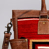 ADBG1017 American Darling Handwoven Saddle Blanket Leather Tote Bag Western Cowgirl Handbag