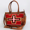 ADBG1017 American Darling Handwoven Saddle Blanket Leather Tote Bag Western Cowgirl Handbag