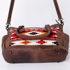 ADBG1017 American Darling Handwoven Saddle Blanket Leather Tote Bag Western Cowgirl Handbag