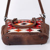 ADBG1017 American Darling Handwoven Saddle Blanket Leather Tote Bag Western Cowgirl Handbag