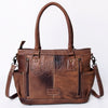 ADBG1017 American Darling Handwoven Saddle Blanket Leather Tote Bag Western Cowgirl Handbag