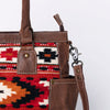 ADBG1017 American Darling Handwoven Saddle Blanket Leather Tote Bag Western Cowgirl Handbag