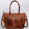 ADBG1017 American Darling Handwoven Saddle Blanket Leather Tote Bag Western Cowgirl Handbag