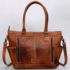 ADBG1017 American Darling Handwoven Saddle Blanket Leather Tote Bag Western Cowgirl Handbag
