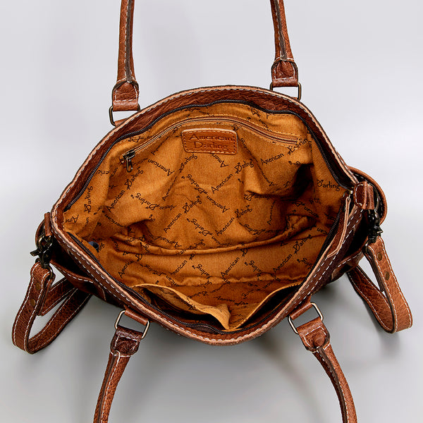 ADBG1017 American Darling Handwoven Saddle Blanket Leather Tote Bag Western Cowgirl Handbag