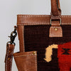 ADBG1017 American Darling Handwoven Saddle Blanket Leather Tote Bag Western Cowgirl Handbag