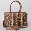 ADBG1019 American Darling Hair-On Leather Tote Bag Handcrafted Western Carryall