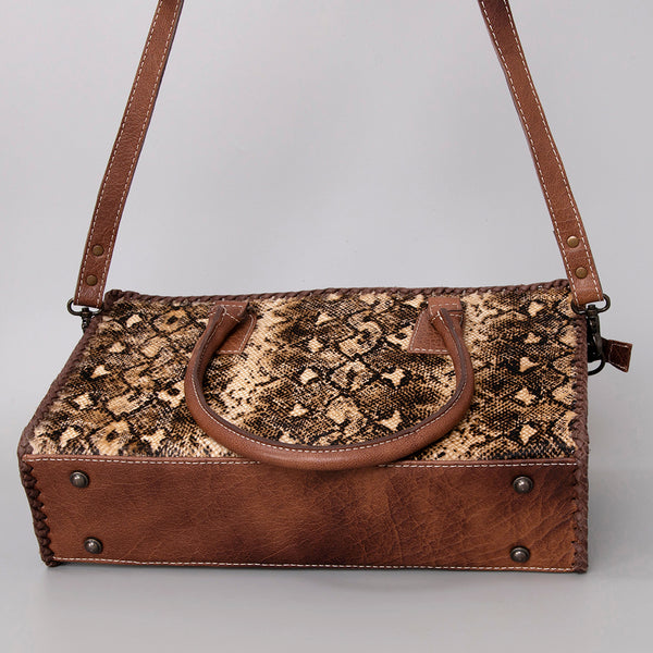 ADBG1019 American Darling Hair-On Leather Tote Bag Handcrafted Western Carryall