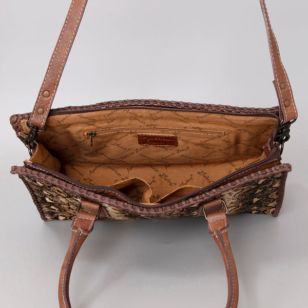 ADBG1019 American Darling Hair-On Leather Tote Bag Handcrafted Western Carryall