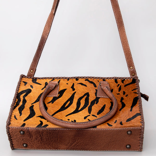 ADBG1019 American Darling Hair-On Leather Tote Bag Handcrafted Western Carryall