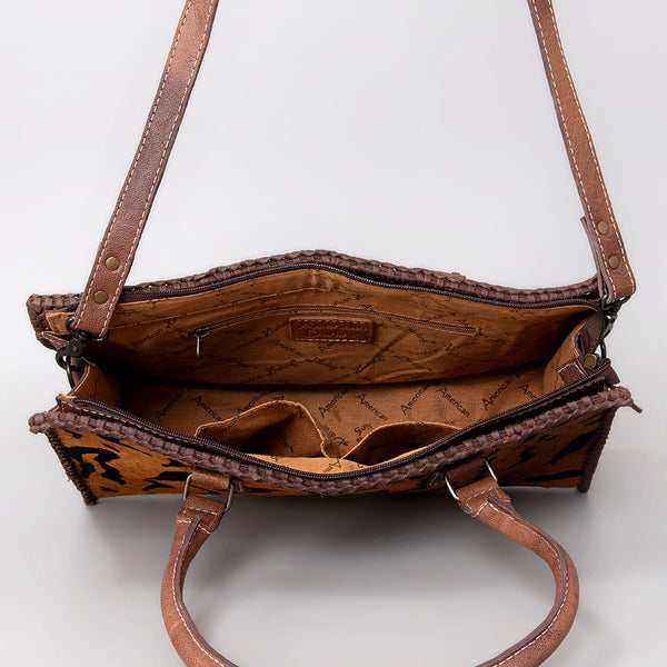ADBG1019 American Darling Hair-On Leather Tote Bag Handcrafted Western Carryall