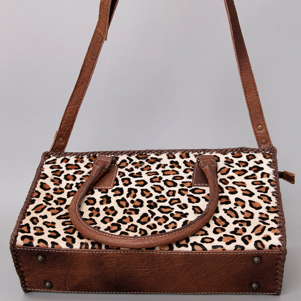 ADBG1019 American Darling Hair-On Leather Tote Bag Handcrafted Western Carryall