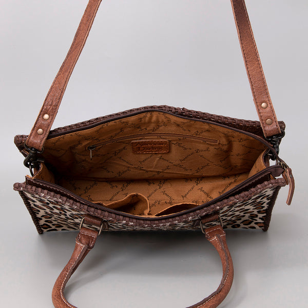 ADBG1019 American Darling Hair-On Leather Tote Bag Handcrafted Western Carryall