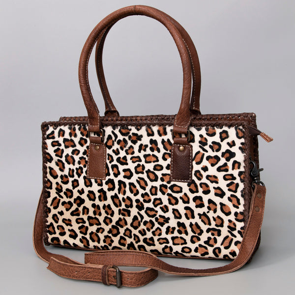 ADBG1019 American Darling Hair-On Leather Tote Bag Handcrafted Western Carryall