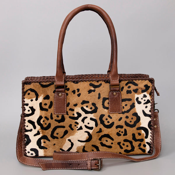 ADBG1019 American Darling Hair-On Leather Tote Bag Handcrafted Western Carryall