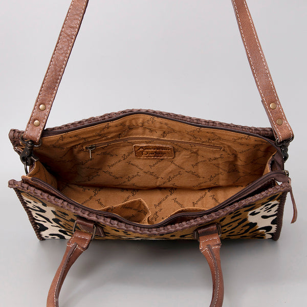 ADBG1019 American Darling Hair-On Leather Tote Bag Handcrafted Western Carryall