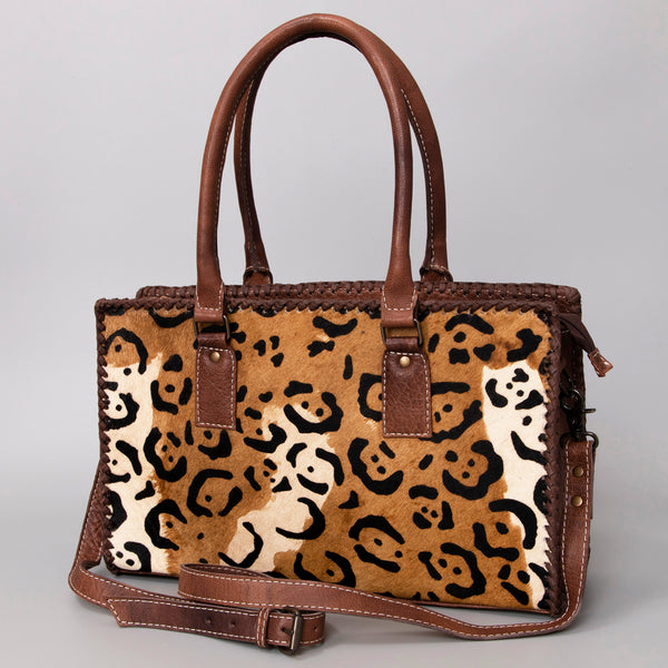 ADBG1019 American Darling Hair-On Leather Tote Bag Handcrafted Western Carryall
