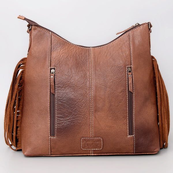 ADBG1020 American Darling Hair-On Leather Hobo Bag with Fringes Western Handcrafted Purse