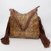 ADBG1020 American Darling Hair-On Leather Hobo Bag with Fringes Western Handcrafted Purse