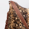ADBG1020 American Darling Hair-On Leather Hobo Bag with Fringes Western Handcrafted Purse