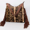 ADBG1020 American Darling Hair-On Leather Hobo Bag with Fringes Western Handcrafted Purse