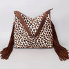 ADBG1020 American Darling Hair-On Leather Hobo Bag with Fringes Western Handcrafted Purse
