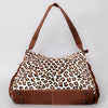 ADBG1020 American Darling Hair-On Leather Hobo Bag with Fringes Western Handcrafted Purse