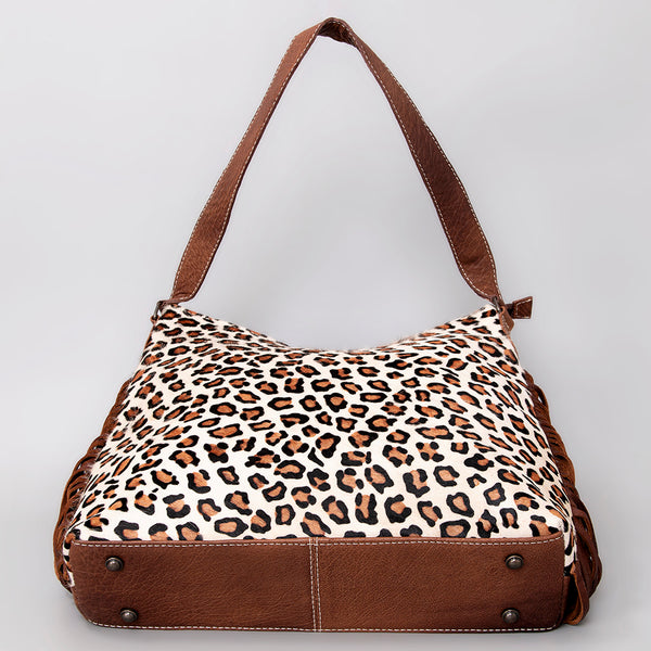 ADBG1020 American Darling Hair-On Leather Hobo Bag with Fringes Western Handcrafted Purse