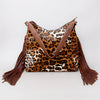 ADBG1020 American Darling Hair-On Leather Hobo Bag with Fringes Western Handcrafted Purse
