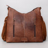 ADBG1020 American Darling Hair-On Leather Hobo Bag with Fringes Western Handcrafted Purse