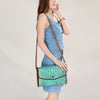 ADBG1023 American Darling Western Crocodile-Embossed Leather Handbag Crossbody Hand bag
