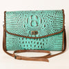 ADBG1023 American Darling Western Crocodile-Embossed Leather Handbag Coin Purse Hand bag