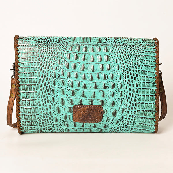 ADBG1023 American Darling Western Crocodile-Embossed Leather Handbag Crossbody Hand bag