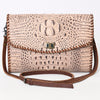ADBG1023 American Darling Western Crocodile-Embossed Leather Handbag Coin Purse Hand bag