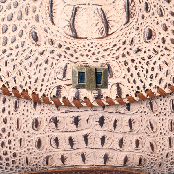 ADBG1023 American Darling Western Crocodile-Embossed Leather Handbag Crossbody Hand bag