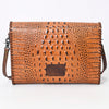 ADBG1023 American Darling Western Crocodile-Embossed Leather Handbag Crossbody Hand bag