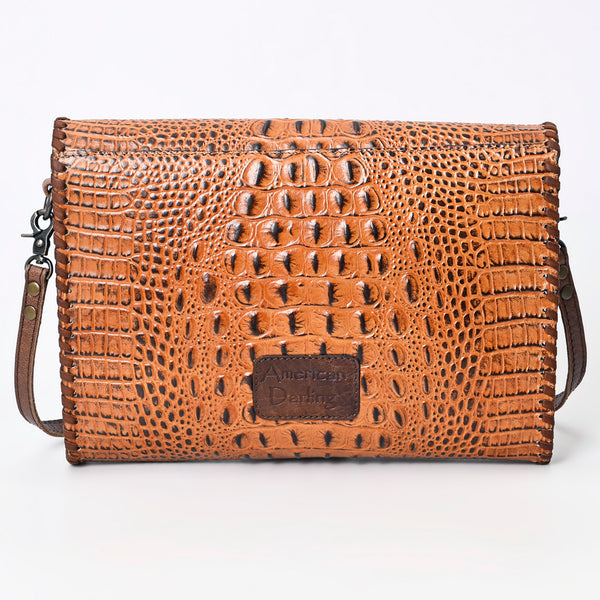 ADBG1023 American Darling Western Crocodile-Embossed Leather Handbag Crossbody Hand bag