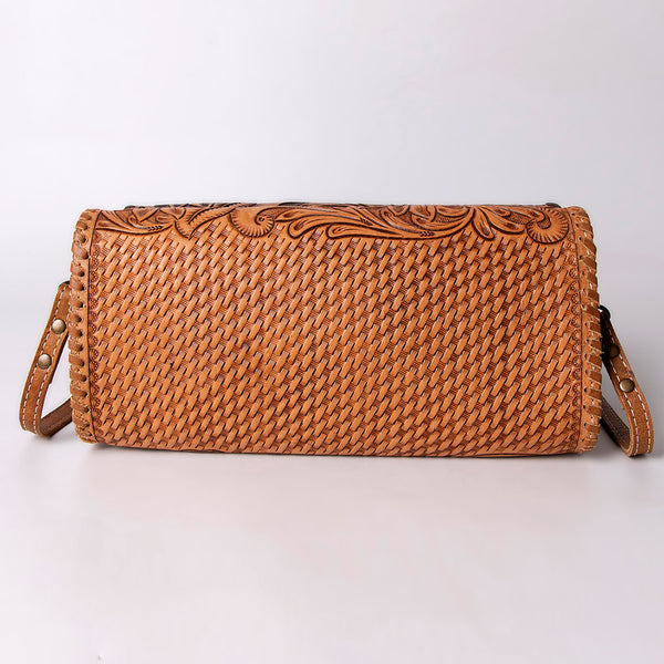 ADBG1024 American Darling Hand-Tooled Floral Leather Western Crossbody Bag